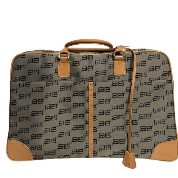 Balenciaga travel bag canvas weekender Authentic designer bag, 18.5x12x7.5 - Picture 1 of 17